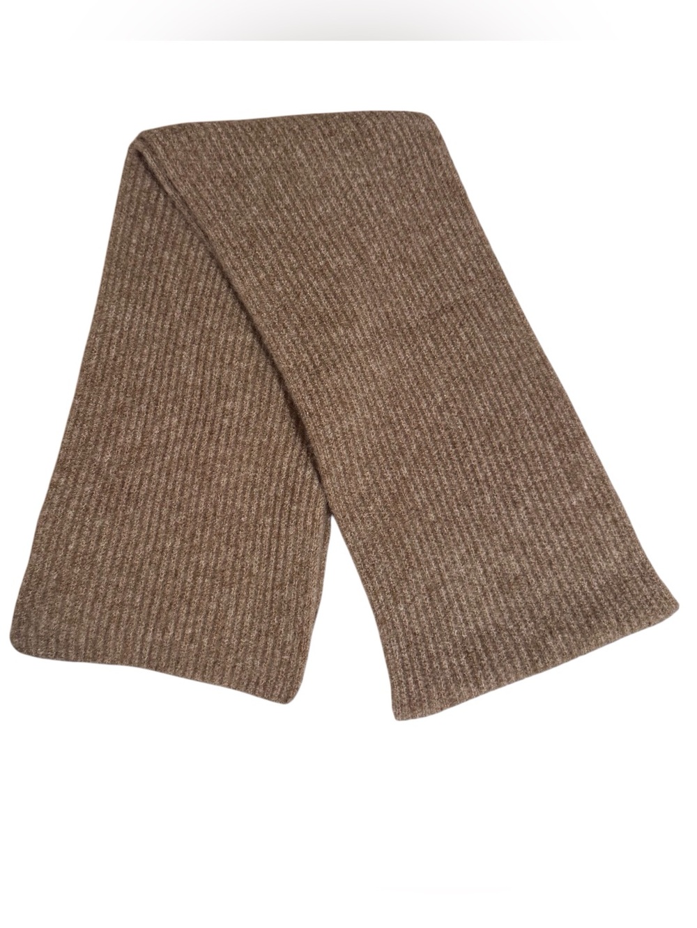 J. Crew Unisex Brown Scarf City Preppy Wool Blend Wrap Around Academia 79”